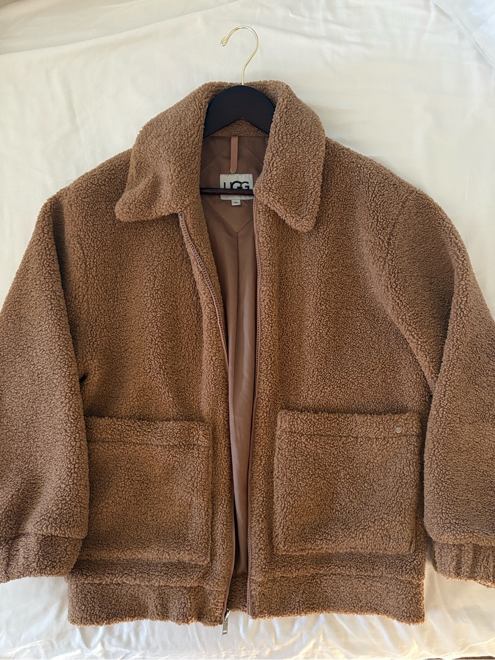 UGG Women's Brown Teddy Sherpa Jacket